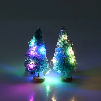 1/12 lutkine Minijaturni Pribor za Mini Sjajna Božićno Drvce sa Led Imitacija Božićno Drvce Model Toys Lutka House Dekoracija