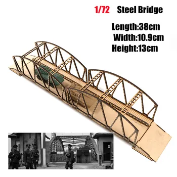 1/72 Europska Drveni Most Je Čelični Most Drveni Skupština Model Zgrade Scena Simulacija Mali Igračka