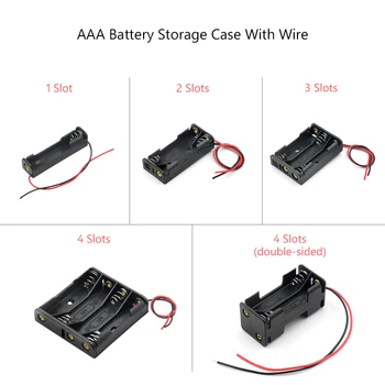 1 kom. 1x 2x 3x 4x AAA Pretinca za Baterije Torbica-Držač Žice ABS Plastike Pretinca za Baterije Kabel za Lemljenje Za 1-4 kom. baterije tipa AAA