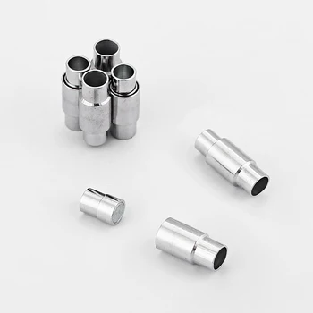 10 compl. Geometrijski Cilindri Magnetna Kopča za 3/4/5/6 mm Cijele Kožni Kabel DIY Nakit Pribor Zaključke
