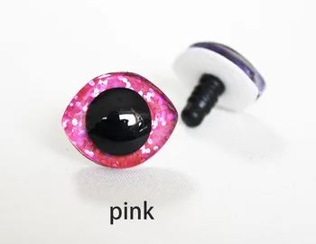 10 kom. novi dizajn 28x23 mm 20x23 mm, Ovalnog oblika 3D Sjajne prozirne zaštitne igračke oči sa stražnje podloške -B11
