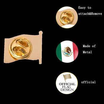 10 komada Meksiko Pin s Lapels Zastava Broševi Skup Igle Ikone Broš za Odjeću Torbe Pribor DIY