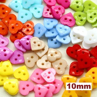 100 kom./lot Veličina: 10 mm Karamela boje u obliku srca gumbe od smole Velike gumbe za šivanje pribor za odjeću (SS-k7047)