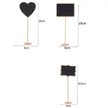 15шт Drveni Mini-Peglanje Kreativno oglasnoj ploči Znakovi Dječje Ploča Za Crtanje Restoran Cjenik Peglanje (Srce + + Kutna Izravna