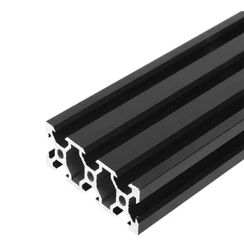 1PC CRNA 2060 V-Oblika Utor Europskog Standarda Anodizirani Aluminijski Profil Istiskivanje 100 mm 800 mm Dužina Linearni Šinu za 3D Pisača CNC