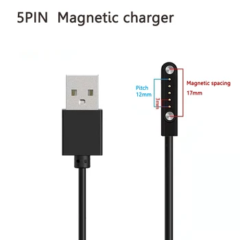 1pc Univerzalni 5pin 12 mm Prostor Smart-Magnetski Sat Kabel za Punjenje, USB 2.0 Priključak do 5 Pin Magnetsko Всасывающее Punjač za Pametne Sati