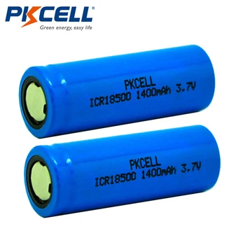 2 kom./lot PKCELL ICR 18500 Baterija 3,7 1400 mah baterija baterija baterija baterija baterija 18500 Bateria Recarregavel Litij litij-ionske baterije Baterias