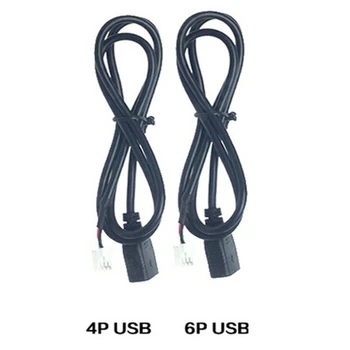 2 komada 4Pin + 6Pin Konektor za USB Kabel za Auto Radio Stereo 1 M USB Kabel USB Adapter Vozila Zamjena Pribor