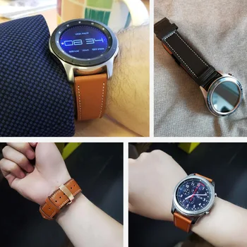20 mm 22 mm Kožni Remen Za Samsung Galaxy watch 4 Classic/Active 2/3/42 mm/46 mm narukvica Huawei GT/2/3 Pro Galaxy watch 4 remen