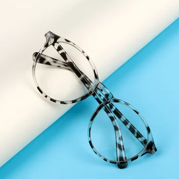 2021 Novi trendi Office Anti-plave lagane naočale s леопардовым po cijeloj površini, računalo ženske plave bloker igraće muške naočale u okrugli ivicom -1.