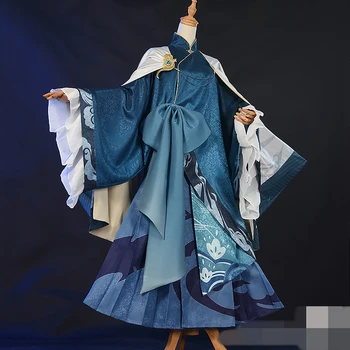2022 Kina Retro Stil Odjeće Igra Genshin Impact Liyue Xingqiu Kostime za Косплея Anime Haljina Лолиты Halloween Plašt Top Naočale