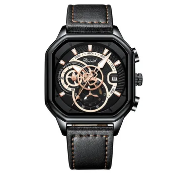 2022 Novi dizajn satovi Modni Quartz Trg Muški sat Svijetleći satovi za muškarce sportske luksuzne originalni ručni sat montre homme