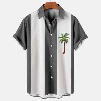 2022 Slobodna Prozračna Muška Havajski Košulja, klasicni Muške Košulje, Funky Casual Košulja Europske Veličine Kratkih Rukava, muški Top s Lapels