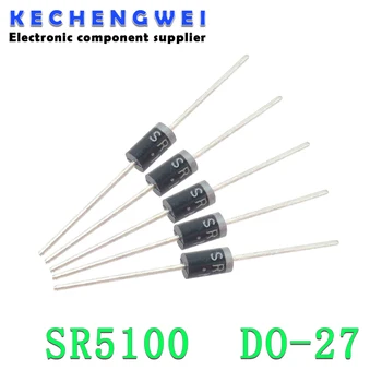 20ШТ dioda Шоттки SR5100 5A/ 100V DO -27 SB5100