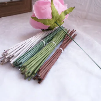 25 kom./lot Umjetni proizlazi da ruže božur cvijeta hortenzije glave stabljike simulacija DIY svila cvijet vjenčanje dekoracije