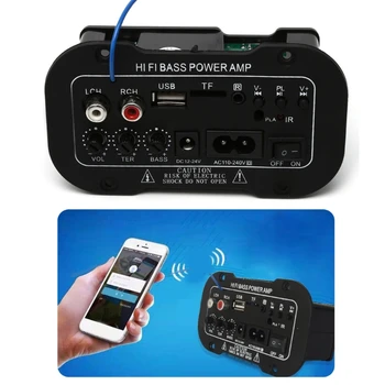 25 W Auto Bluetooth-kompatibilni Subwoofer Hi-Fi Pojačalo bas Naknada Audio TF USB