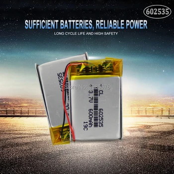 3,7 600 mah 602535 062535 Lithium-ion Polymer li-Ion Baterija Za Dvr GPS MP4 Tahograf, bluetooth baterija za slušalice
