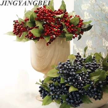 30 cm Umjetna pjena 3 vilice Borovnice su voće PE bobica grana društvene cvijeće Ukras Kuće Lažni Cvijet Božićna dekoracija