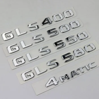 3d ABS Slova Ikona Prtljažnika Automobila Naljepnica GLS400 GLS500 GLS550 GLS580 4MATIC Logotip Logotip Za Mercedes GLS X166 X167 Auto Oprema