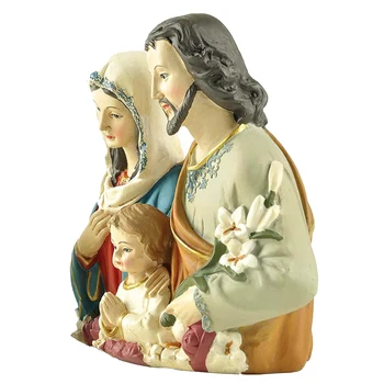 5 Inča Kip Svete Obitelji Vjerski Poklon Ručno Oslikana Skulpture Isusa Krista Police Countertops Kolekcija Dekora