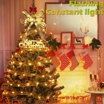 5 m/10 m Traka Nevjerojatan Svjetlo Božićne Dekoracije Božićno Drvce Ukrasima Za Dom Mašne Gudačkih Svjetla Navidad Natalni Nova Godina 2023