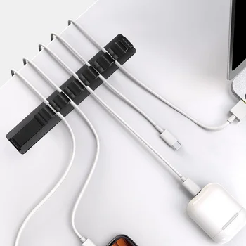 5 Rupa USB Kabel Organizator Kabelska Obujmica Za Navijanje Žica, Kabel za Silikon Spona Za Slušalice Držač Slušalice Telefonska Linija Desktop Upravljanje