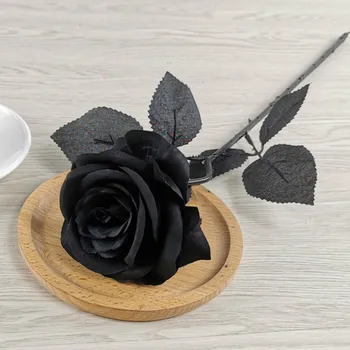 50 cm Crnci Umjetne Ruže Grančica Cvijeće za Vjenčanje Nakit Kuće Фланелевая Tkanina Slatka Roza Lažni Cvijeće 8 Boja Na izbor