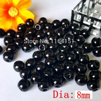 50 kom./lot, bulk black biserna gumb 8 mm/10 mm/12 mm, plastična imitacija delta gumbe, pribor za ukrašavanje odjeće