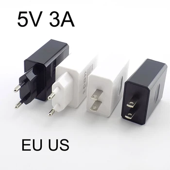 5pcs 5V 3A Putni Adapter USB Punjač Za Telefon Adapter Zidni Stolni Punjenje Napajanje EU/US Nožica crno bijelo