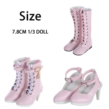 60 cm, Lutkarske cipele od umjetne kože čipka-up za 1/3 lutke BJD, Салонные čizme za lutke, igračke za djevojčice, pribor za lutke, cipele za lutke 7,8 cm