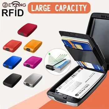 8 Boja Siguran RFID Torbicu za odlaganje i povlačenje sredstava, Držač za kreditne kartice, Novčanik za Muškarce i Za Žene, Metal Vintage Aluminijska Vrećica