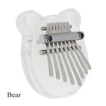 8 Tipki Калимба Mini Kristal Je Prozirni Palac Klavir Medvjed Srce Mačka Oblik Kapljice Vode Mbira Glazbeni Instrument