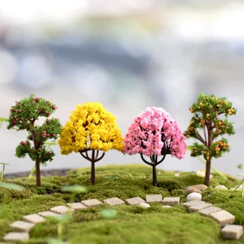 8 Vrsta Mini Minijaturni Vrtni Ukras Minijaturna Figura Od Drveta Smola Zanat Lonac Za Biljke Vilinski Vrt DIY Dekor Isporuka