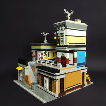 89127 JIESTAR Kreativni Stručnjak Street View Moc Sushi Corner Shop Cigle Modularni Model Kuće Gradivni Blokovi Igračke Restoran U Centru Grada