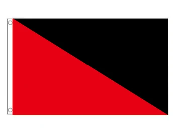 90 * 150 cm Zastava Anarhije Анархо sa Zastavom Komunističke анархо-Синдикализма