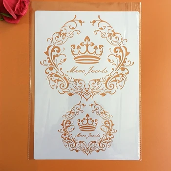 A4 veličina Crown Cvijet Zidno Slikarstvo Matrice Pečat Album Za Albume Ukrasni Reljefni Kraft Papir DIY Cvijet Label kolač Matrica