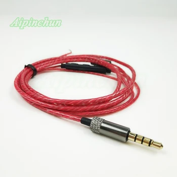 Aipinchun 3,5 mm Priključak za DIY Kabel za Slušalice s Mikrofonom Regulator Glasnoće Popravak Zamjena Slušalica 18 Bakrene Jezgre Žice Plava/Crvena
