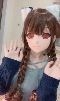 (AL02)Posebna ponuda!! Žena/Djevojka Smola Cijela Polovica Glave Anime Stil Japanski Cosplay Анимего Lik Кигуруми Maska