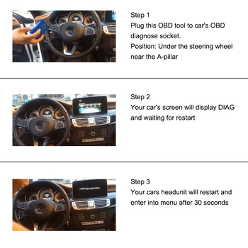 Alat za Aktivaciju vozila Za Za Mercedes Benz Auto OBD Aktivator carplay NTG5 S1 Za IOS/Android