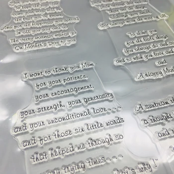 Alinacutle PROZIRNE SU Dan Majke Želje DIY Scrapbooking Razglednica album papir zanat gumeni valjak prozirni silikon pečat
