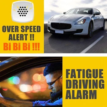 Auto HUD u boji, Digitalne GPS-Brzinomjera s upozorenjem o brzini km / h / km / h, Alarm Umora Vožnje, 4,5-inčni led ekran