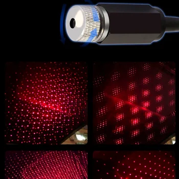 Auto LED Star Light Star Laser Atmosfera Oko Projektor Rasvjeta Unutrašnjosti USB Auto Ukras Krov Nebo Noćni Galaxy Lampa