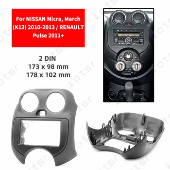 Auto Radio Fascije Stereo Ploča Ploča Za NISSAN Micra March (K13) 2010 2011 2012 2013 RENAULT Pulse 2011 + Okvir Crtica Kit