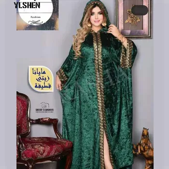 Baršunasto Duga Haljina Maxi Afričke Haljine za Žene 2021 Nova Afrička Odjeća Дашики Hidžab Abaja Dubai Bubu Ogrtač Afrički Ženski