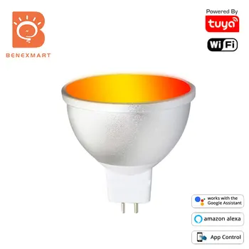 Benexmart 12 WiFi Pametna Led Žarulja MR16 RGBW s podesivim ona Lampa 5 W Timer Osvjetljenja Promjena Boje Tuya Program Alexa Google Home