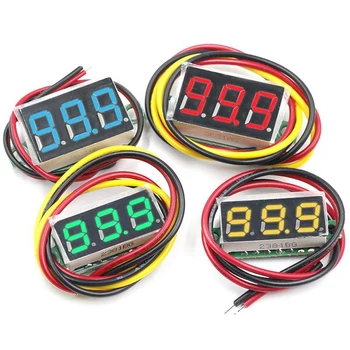 Besplatna Dostava 0,28 cm dc 0-100 3-Žični Mini-Senzor Voltmetar Digitalni Led Zaslon Panel Detektor Alat za Praćenje