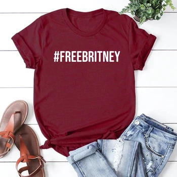 Besplatno t-Shirt s Britney Besplatno t-Shirt s Prometom Britney Spears, Ostavite Britney u Miru, Unisex, Majica Kratkih Rukava i Okruglog izreza, Ženske grafički Majice