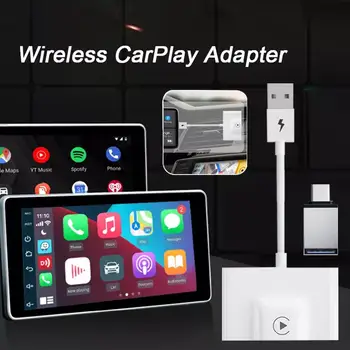 Bežični adapter CarPlay za lPhone, Bežični Auto adapter za Auto, Bežični ključ Apple Carplay, Plug and play 5 Ghz WiFi on-Line Ažuriranje
