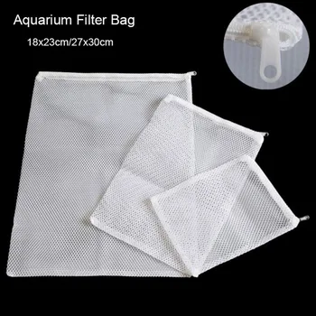 Bijela 5 kom. Filter Bag Bag Bag Bag Akvariju Ribnjak Za Bio Svijeta Ugljikove Medija Amonijak Akvariju Akvarij s izolacijskom Torbu Дропшиппинг