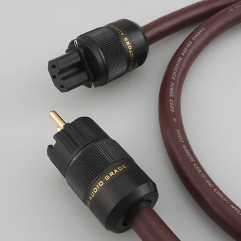CARDAS Golden Referentni Hi-Fi Audio Kabel za Napajanje Izmjenične struje Aluminij Pozlaćena SAD/EU Verzija 16A 250v Schuko Zvučnik CD Pojačalo Kabel za Napajanje
